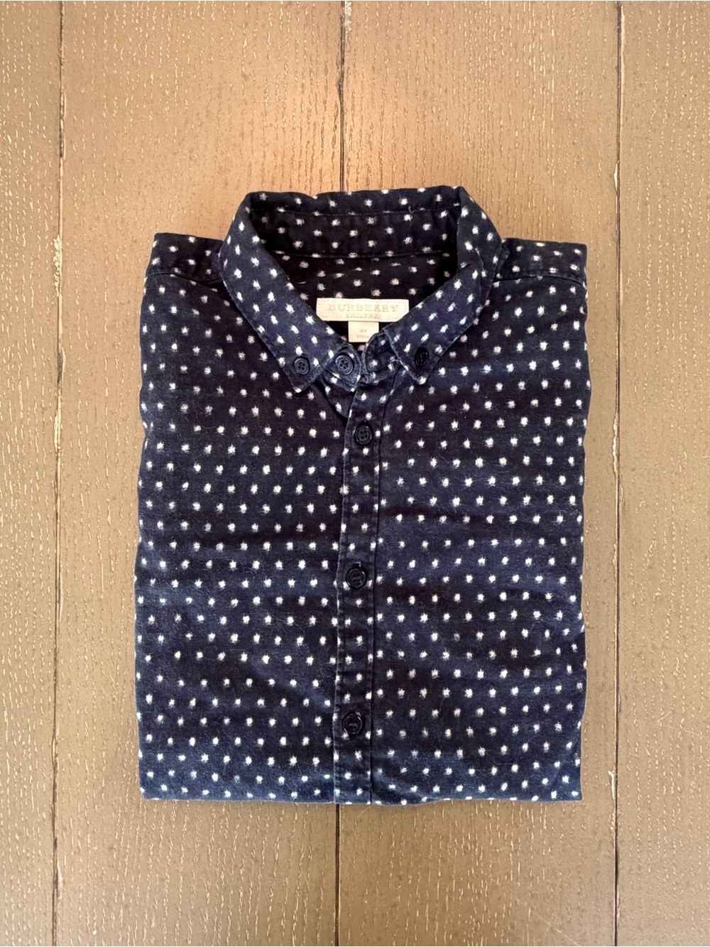 Authentic BURBERRY Boys’ Long-Sleeve Linen Button Down Shirt • Size 8Y (128cm)